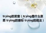 trying的發(fā)音（trying是什么意思 trying的音標(biāo) trying的用法）