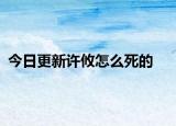 今日更新許攸怎么死的