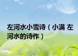 左河水小雪詩（小滿 左河水的詩作）