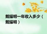 戴耀明一年收入多少（戴耀明）