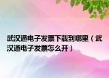 武漢通電子發(fā)票下載到哪里（武漢通電子發(fā)票怎么開）