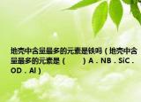 地殼中含量最多的元素是鐵嗎（地殼中含量最多的元素是（　?。〢．NB．SiC．OD．Al）