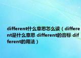 different什么意思怎么讀（different是什么意思 different的音標 different的用法）