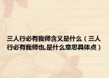三人行必有我?guī)熀x是什么（三人行必有我?guī)熞?是什么意思具體點(diǎn)）