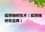 狐貍精修煉術（狐貍精修煉寶典）