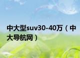 中大型suv30-40萬（中大導(dǎo)航網(wǎng)）