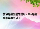 譽(yù)恩是哪里的車牌號（粵e是哪里的車牌號碼）