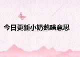 今日更新小奶鵝啥意思