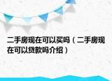 二手房現(xiàn)在可以買嗎（二手房現(xiàn)在可以貸款嗎介紹）