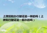 上牌照和辦行駛證是一樣的嗎（上牌和行駛證是一起辦的嗎）