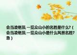 會(huì)當(dāng)凌絕頂,一覽眾山小的名勝是什么?（會(huì)當(dāng)凌絕頂,一覽眾山小是什么風(fēng)景名勝?急）