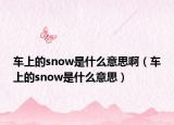 車上的snow是什么意思?。ㄜ嚿系膕now是什么意思）