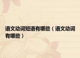 語(yǔ)文動(dòng)詞短語(yǔ)有哪些（語(yǔ)文動(dòng)詞有哪些）