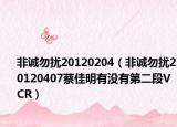 非誠勿擾20120204（非誠勿擾20120407蔡佳明有沒有第二段VCR）