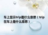 車上顯示trlp是什么意思（trlp在車上是什么意思）