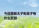 今日更新太子和皇子有什么區(qū)別