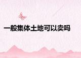 一般集體土地可以賣嗎