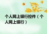 個(gè)人網(wǎng)上銀行控件（個(gè)人網(wǎng)上銀行）