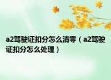 a2駕駛證扣分怎么清零（a2駕駛證扣分怎么處理）