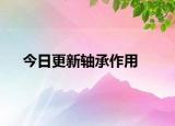 今日更新軸承作用