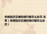 未按指示交通標(biāo)線行駛怎么處罰 北京（未按指示交通標(biāo)線行駛怎么處罰）