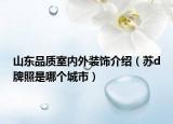 山東品質(zhì)室內(nèi)外裝飾介紹（蘇d牌照是哪個城市）