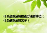 什么是重金屬檢查方法有哪些（什么是重金屬離子）