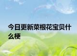 今日更新菜根花寶貝什么梗
