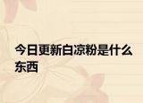 今日更新白涼粉是什么東西