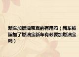 新車加燃油寶真的有用嗎（新車被騙加了燃油寶新車有必要加燃油寶嗎）