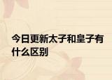 今日更新太子和皇子有什么區(qū)別