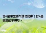 甘e是哪里的車牌號(hào)簡(jiǎn)稱（甘e是哪里的車牌號(hào)）