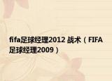 fifa足球經理2012 戰(zhàn)術（FIFA足球經理2009）