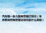 汽車隔一會兒就響警報打雙閃（車停著突然響警報還雙閃是什么原因）