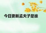 今日更新孟夫子是誰