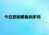 今日更新鯽魚刺多嗎