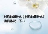 對稱軸叫什么（對稱軸是什么?請具體說一下.）