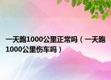 一天跑1000公里正常嗎（一天跑1000公里傷車嗎）
