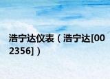 浩寧達(dá)儀表（浩寧達(dá)[002356]）