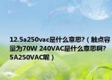 12.5a250vac是什么意思?（觸點(diǎn)容量為70W 240VAC是什么意思啊? 5A250VAC呢）