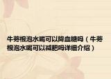 牛蒡根泡水喝可以降血糖嗎（牛蒡根泡水喝可以減肥嗎詳細(xì)介紹）