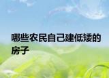 哪些農(nóng)民自己建低矮的房子