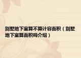別墅地下室算不算計(jì)容面積（別墅地下室算面積嗎介紹）