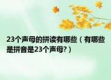 23個(gè)聲母的拼讀有哪些（有哪些是拼音是23個(gè)聲母?）