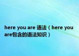 here you are 語(yǔ)法（here you are包含的語(yǔ)法知識(shí)）