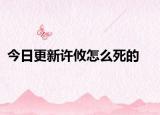 今日更新許攸怎么死的