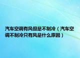 汽車空調(diào)有風(fēng)但是不制冷（汽車空調(diào)不制冷只有風(fēng)是什么原因）