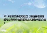 2019年限價房搖號樓盤（限價房在哪看搖號公布限價房的搖號方式是如何的介紹）