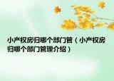 小產(chǎn)權(quán)房歸哪個(gè)部門管（小產(chǎn)權(quán)房歸哪個(gè)部門管理介紹）