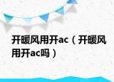 開(kāi)暖風(fēng)用開(kāi)ac（開(kāi)暖風(fēng)用開(kāi)ac嗎）